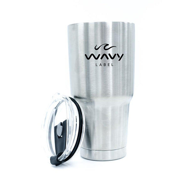 Wavy Label Stainless Steel Mug